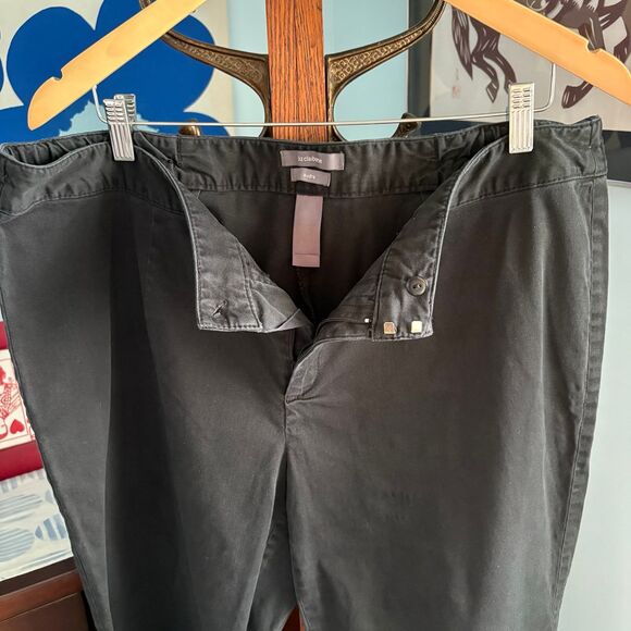 Liz Claiborne 18W Black Capri Pedal Pushers, Plus Size Audrey Hepburn Style Pant - Picture 5 of 8